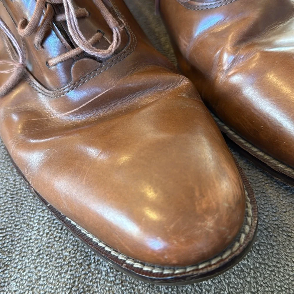 Cole Haan Grand OS Size 10 Brown Leather Oxford Dress Shoes C12849 (NH)